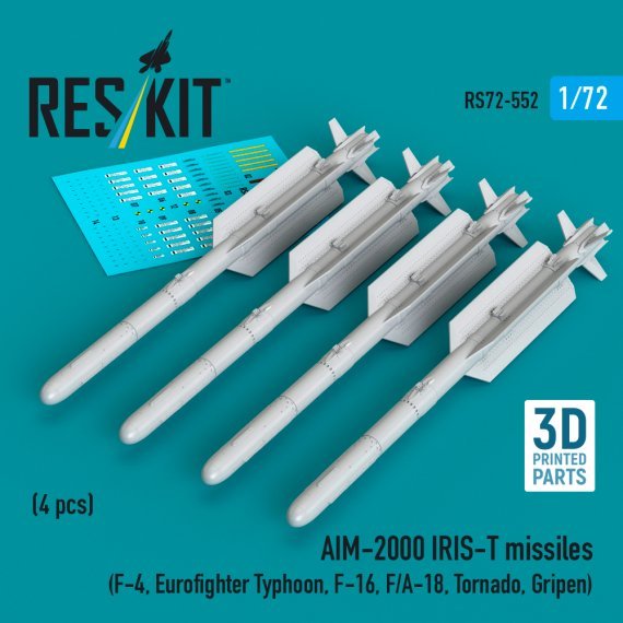 RESKIT 1/72 AIM-2000 IRIS-T Raketen (4 Stk)