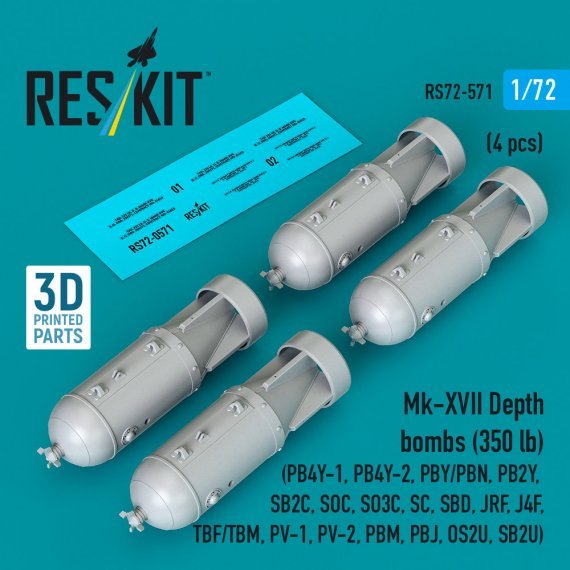 1/72 Mk-XVII Depth bombs 350 lb.