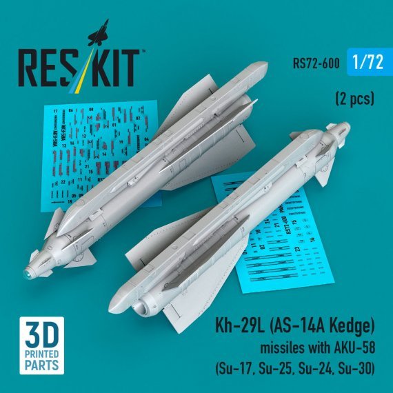 Reskit 1/72 Missiles Kh-29L AS-14A Kedge avec AKU-58 x2