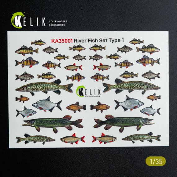 RESKIT Poissons de Rivi�re Type 1 D�cal 3D 1/35