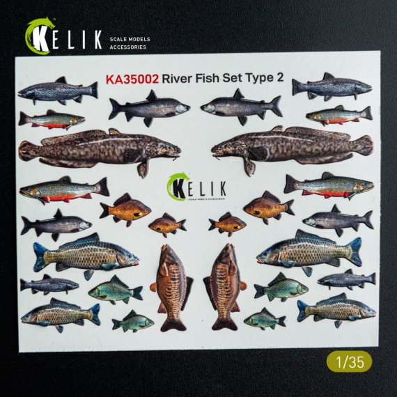 RESKIT Poissons de Rivi�re Type 2 D�cal 3D 1/35