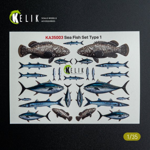 RESKIT 1/35 Set Poissons Marins Type 1 3D Decal Diorama