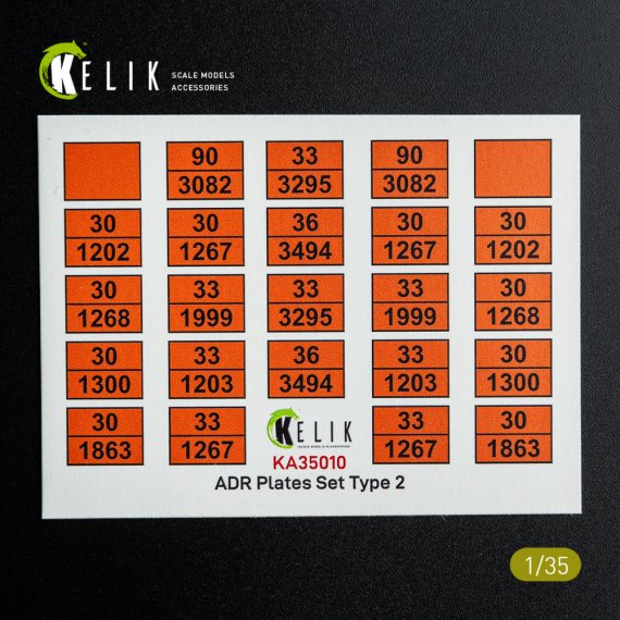 RESKIT D�calcomanies Plaques ADR Type 2 1/35