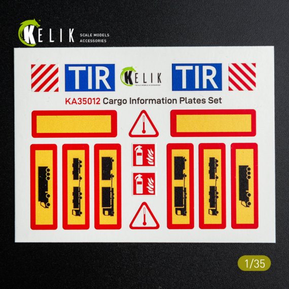 RESKIT D�calcomanies Plaques Cargo 1/35 Set No.1