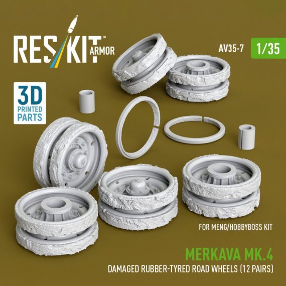 ResKit 1/35 Roues Endommag�es Merkava Mk.4