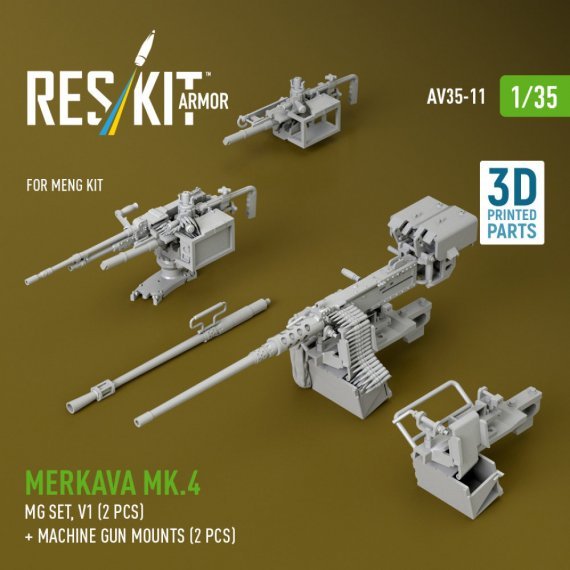 Reskit 1/35 Merkava Mk.4 Set Mitragliatrici V1 + 2 Supporti