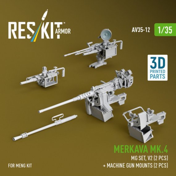 Reskit 1/35 Merkava Mk.4 Ensemble Mitrailleuses V2