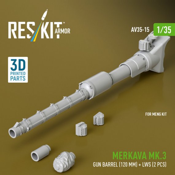 Reskit 1/35 Canon 120mm + LWS Merkava Mk.3 pour Meng