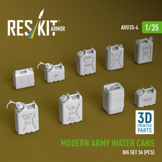 Reskit 1/35 Modern Army Water Cans Big Set - Impression 3D