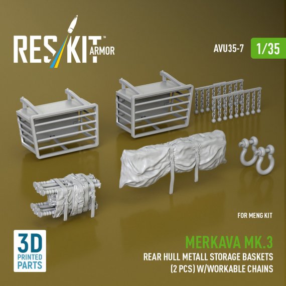 Reskit 1/35 Merkava Mk.3 Paniers arri�re en m�tal