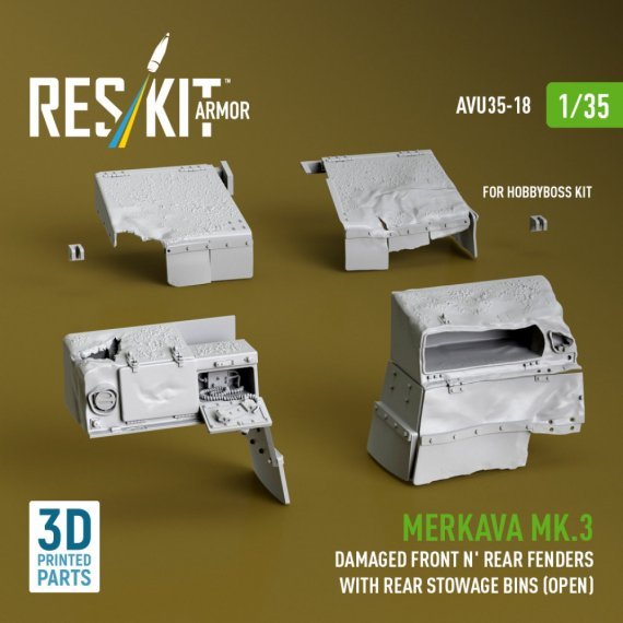 RESKIT Merkava Mk.3 Ailes Endommag�es 1/35