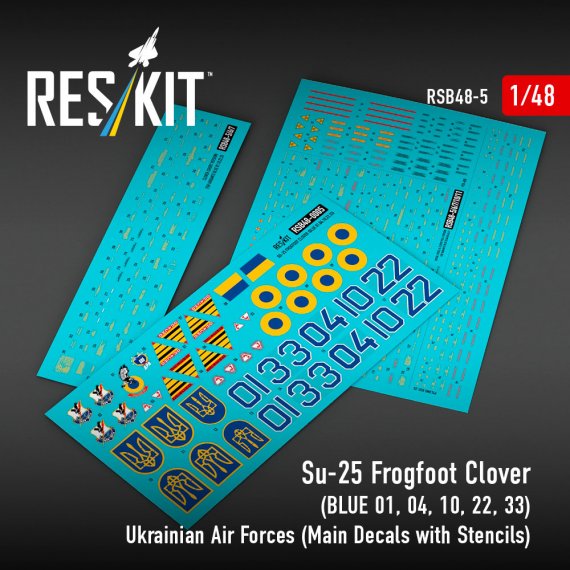 RESKIT 1/48 Su-25 Frogfoot Clover BLUE 01,04,10,22,33