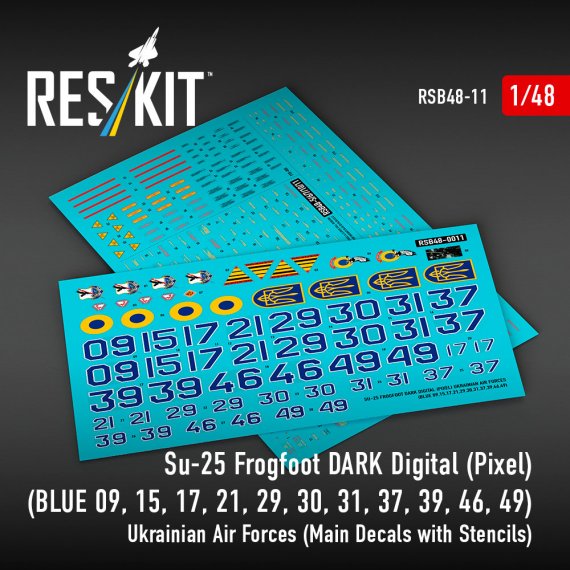 RESKIT Su-25 Frogfoot 1/48 Dark Blue 09,15,17,21,29,30,31