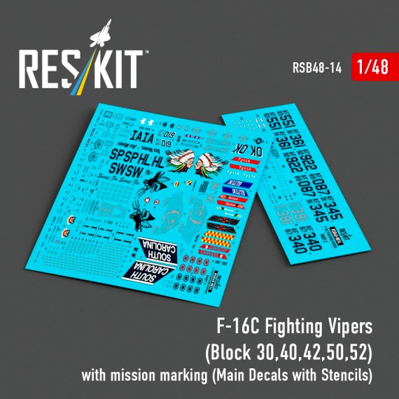 ResKit F-16C Fighting Viper 1/48 Marquages Mission