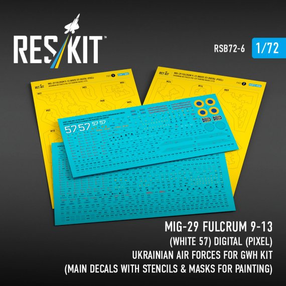 Reskit MiG-29 Fulcrum 9-13 White 57 Digital UAF 1/72