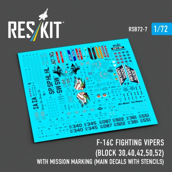 Reskin 1/72 F-16C Fighting Viper Missionsmarkierungen