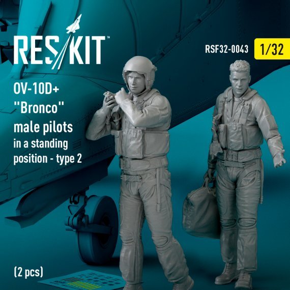1/32 OV-10D+ Bronco male pilots standing Type 2