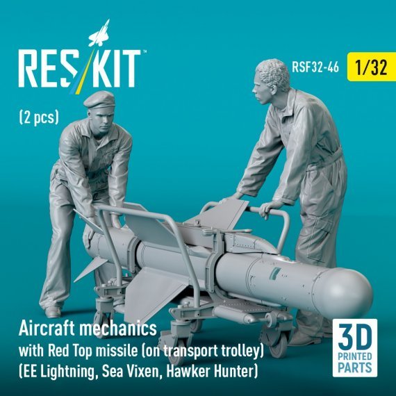 1/32 Aircraft mechanics with Red Top missile 2 fig