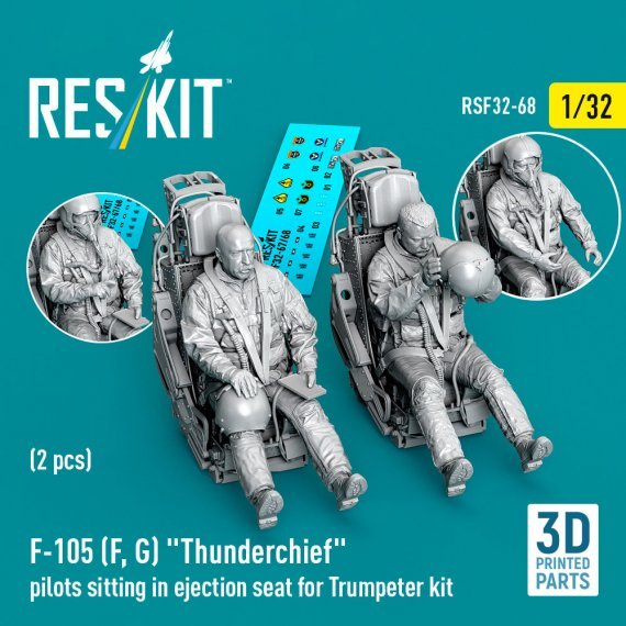 1/32 F-105 F, G Thunderchief pilots sitting