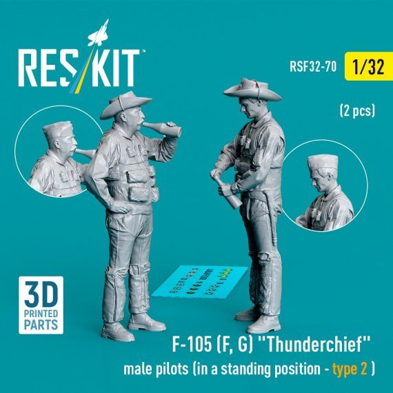 1/32 F-105 F,G Thunderchief male pilots stand.po
