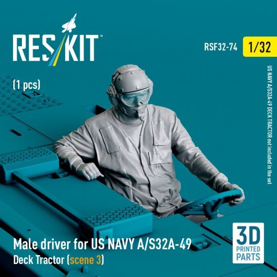 1/32 Male driver US NAVY for A/S32A-49 Deck Tractor 3