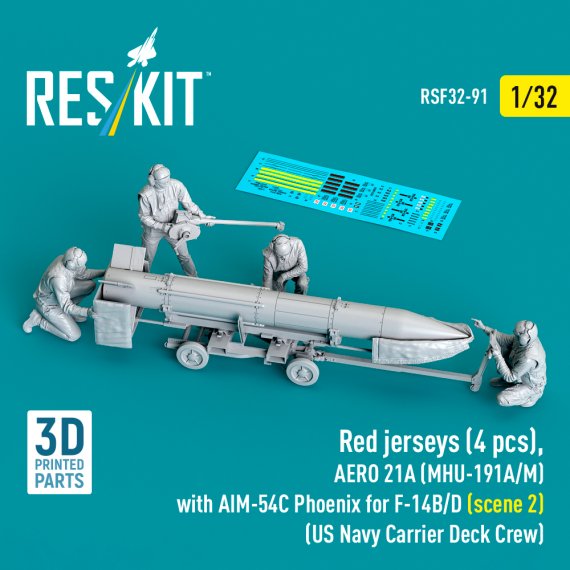 RESKIT 1/32 AERO 21A AIM-54C Red Jerseys 4 pcs