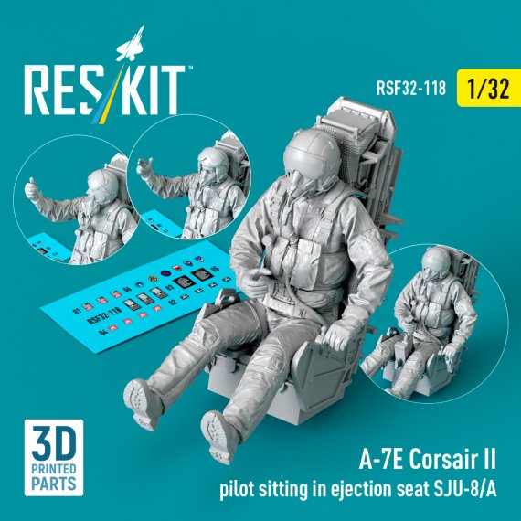 ResKit 1/32 Pilote A-7E Corsair II si�ge �jectable SJU-8/A