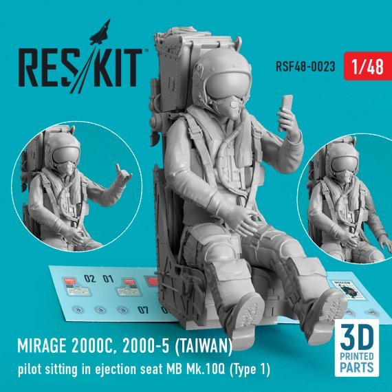 1/48 Mirage 2000 TAIWAN pilot sitting in ejection seat