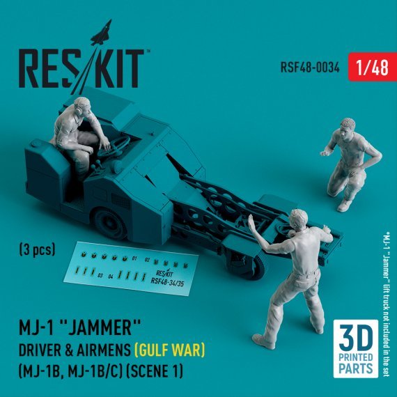1/48 MJ-1 Driver & airmens for Gulf War scene 1