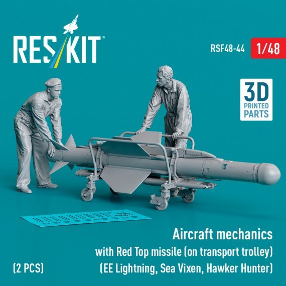 1/48 Aircraft mechanics with Red Top missile 2 fig