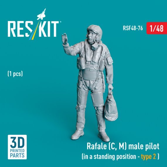 1/48 Rafale C, M male pilot standing type 1