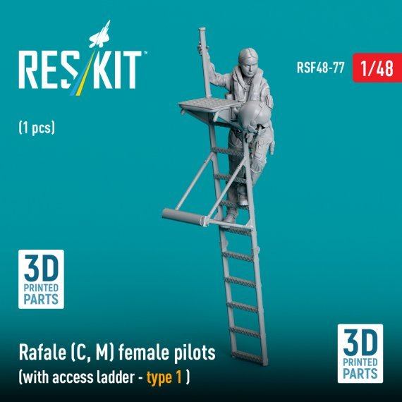 1/48 Rafale C, M female pilot with access ladder