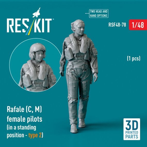 1/48 Rafale C, M female pilot standing type 1