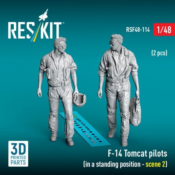 RESKIT 1/48 F-14 Tomcat Piloten Sitzend Typ 2 x2