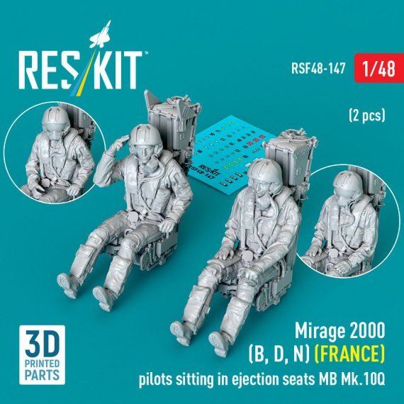 ResKit 1/48 Piloten Mirage 2000 B/D/N Frankreich Schleudersitz