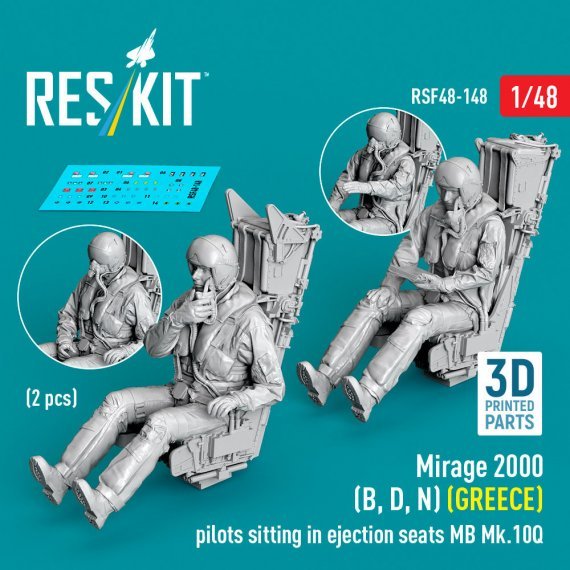 RESKIT 1/48 Mirage 2000 B/D/N Griechenland Piloten Schleudersitz