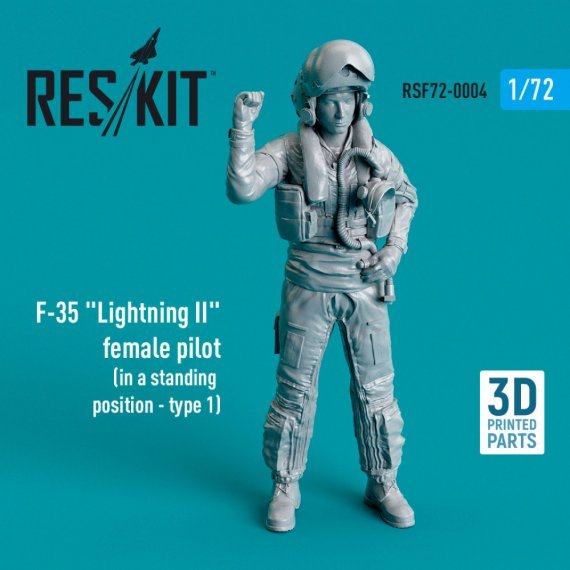 1/72 F-35A Lightning II female pilot standing 1