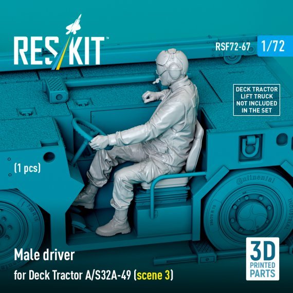 1/72 Male driver for Deck Tractor A/S32A-49 type 2