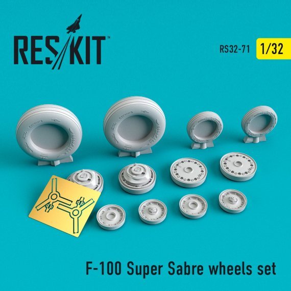 1/32 F-100 Super Sabre wheels set