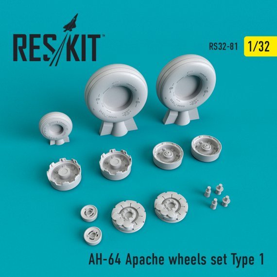 1/32 AH-64 Apache wheels Type 1