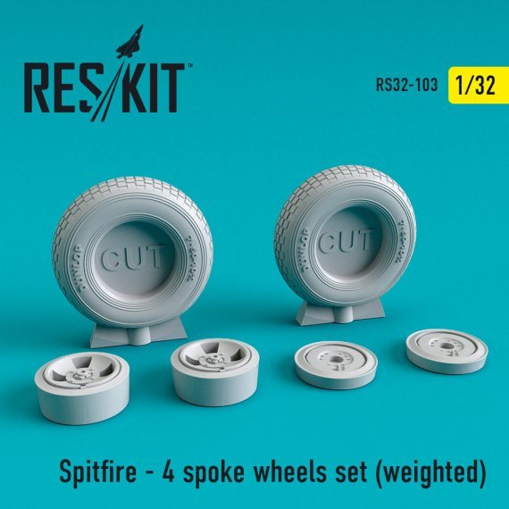 1/32 Spitfire 4 spoke wheels set
