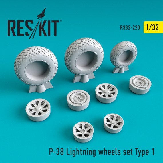 1/32 P-38 Lightning wheels Type 1