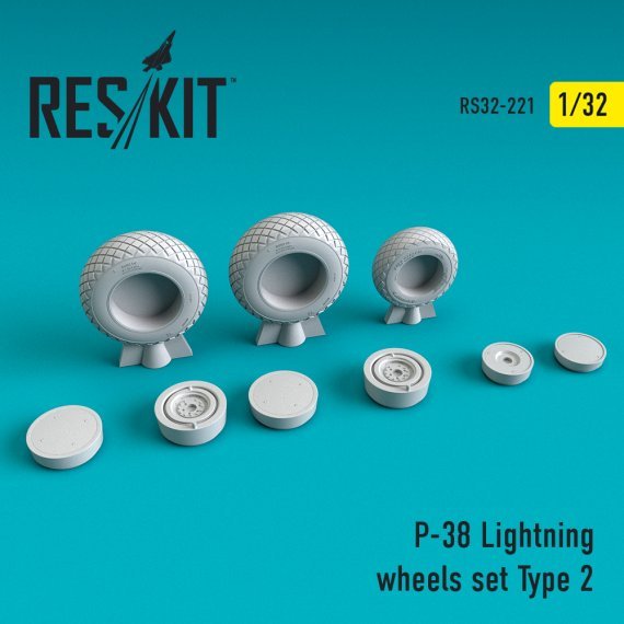 1/32 P-38 Lightning wheels Type 2