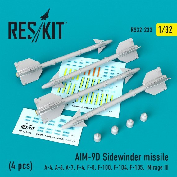 1/32 AIM-9D Sidewinder missile