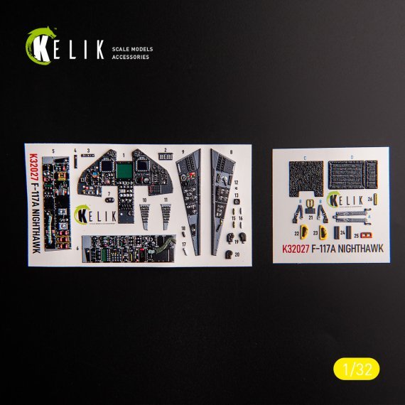 1/32 F-117A type 1 interior 3D decal for Trumpeter