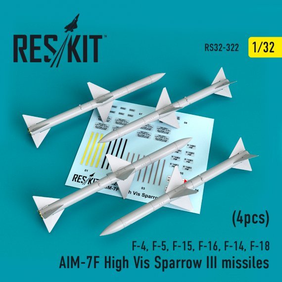 1/32 AIM-7F High Vis Sparrow III missiles