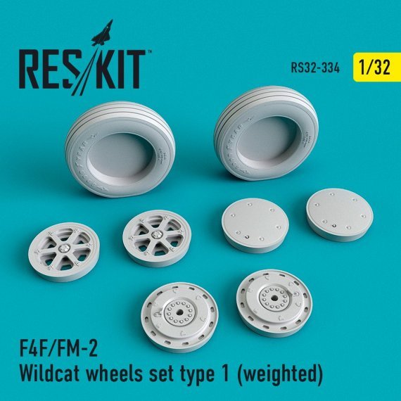 1/32 F4F/FM-2 Wildcat wheels set type 1