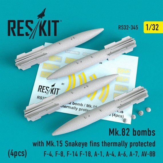 1/32 Mk.82 bomb with Mk.15 Snakeye Fins thermo protected