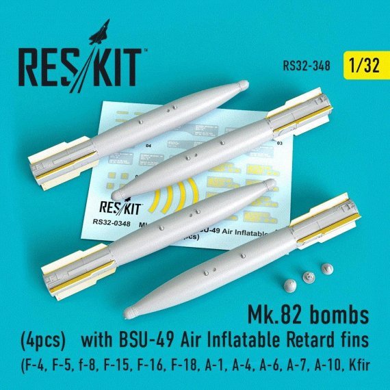 1/32 Mk.82 bombs with BSU-49 Air Inflatable Retard fins
