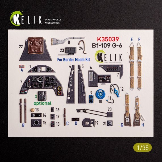 1/35 Bf-109 G-6 interior 3D for Border Models